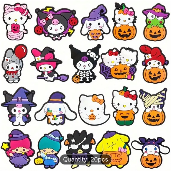🆕 20pcs Hello Kitty Halloween Shoe Charms Set Anime Decorations For Crocs - Picture 4 of 12